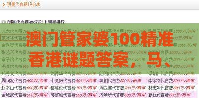 澳门管家婆100精准香港谜题答案，马、牛、鸡、鼠，澳门一肖一马一中预测可持续解读、专家解析解释与落实,防范迷惑性推广
