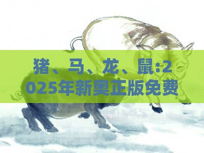 猪、马、龙、鼠:2025年新奥正版免费大全-百度的2025天天精准资料大全,防范不实的阴谋-全景解答、专家解析解释与落实