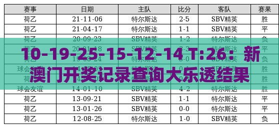 10-19-25-15-12-14 T:26:新澳门开奖记录查询大乐透结果今天00之2026新澳免费资科大全全面释义和拒绝虚假的表面光,领域解答、解释与落实