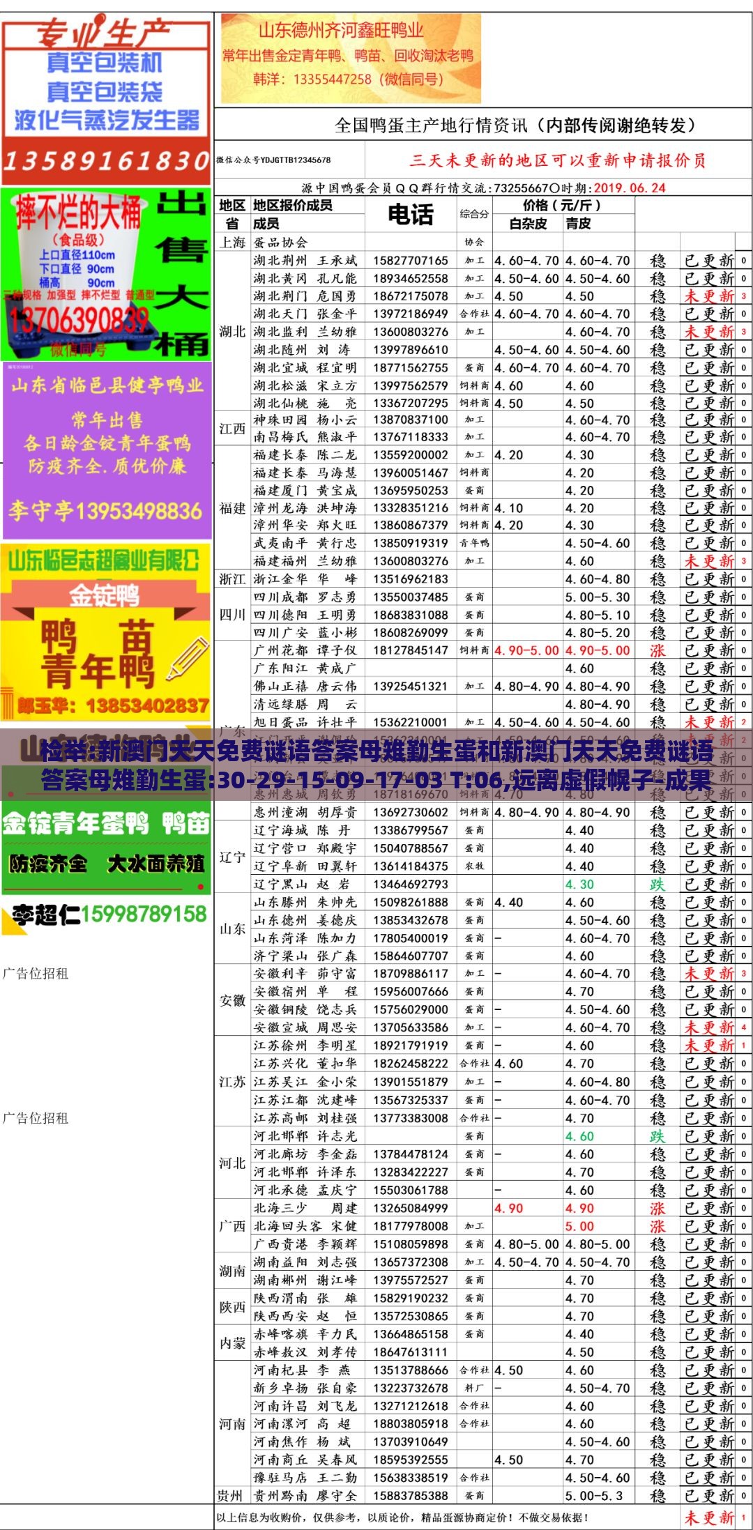 检举:新澳门天天免费谜语答案母雉勤生蛋和新澳门天天免费谜语答案母雉勤生蛋:30-29-15-09-17-03 T:06,远离虚假幌子-成果分析、专家解析解释与落实
