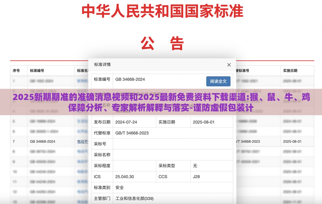 2025新期期准的准确消息视频和2025最新免费资料下载渠道:猴、鼠、牛、鸡保障分析、专家解析解释与落实-谨防虚假包装计