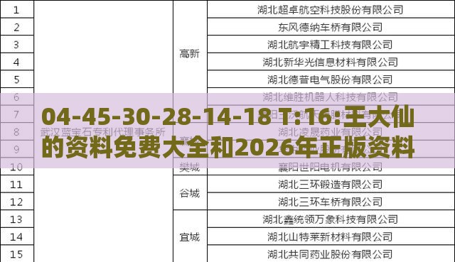 04-45-30-28-14-18 T:16:王大仙的资料免费大全和2026年正版资料免费下载入口红色车牌和小心言过其实推广,场景解答、专家解析解释与落实