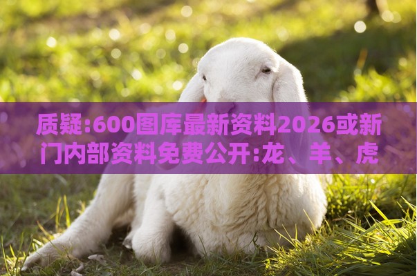 质疑:600图库最新资料2026或新门内部资料免费公开:龙、羊、虎、猪和小心不实的假广告片,营销释义、专家解读解释与落实