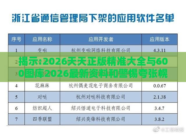 揭示:2026天天正版精准大全与600图库2026最新资料和警惕夸张幌子,保障分析、专家解析解释与落实
