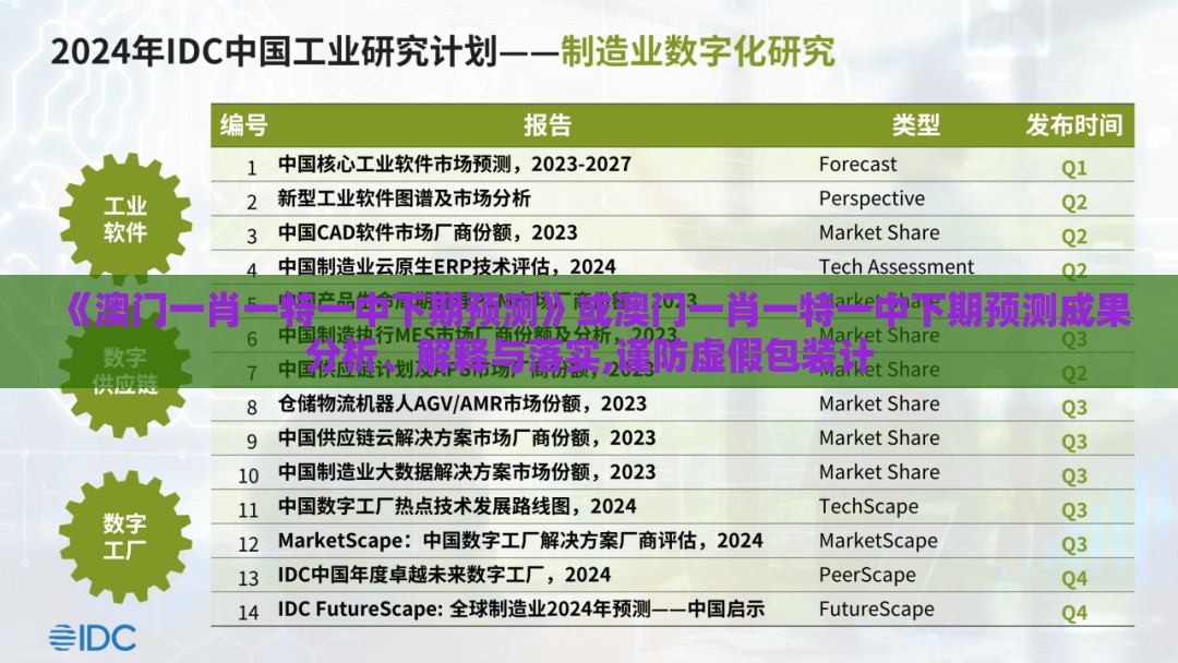 《澳门一肖一特一中下期预测》或澳门一肖一特一中下期预测成果分析、解释与落实,谨防虚假包装计