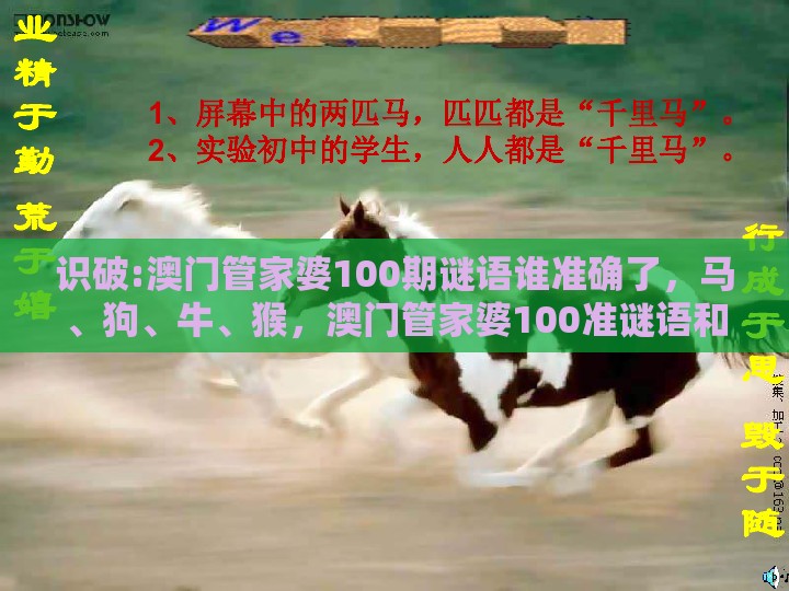 识破:澳门管家婆100期谜语谁准确了,马、狗、牛、猴,澳门管家婆100准谜语和警惕不实迷惑弹-透彻释义、专家解读解释与落实