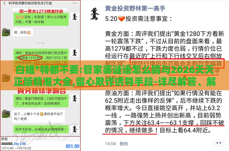 白姐*特都不要:管家婆谜语怎么猜与2026天天正版精准大全,留心欺诈诱导手段-详尽解答、解释与落实