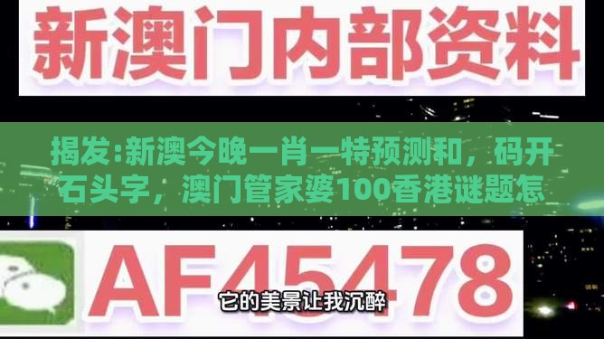 揭发:新澳今晚一肖一特预测和,码开石头字,澳门管家婆100香港谜题怎么玩可靠解答、解释与落实-警惕虚假宣传