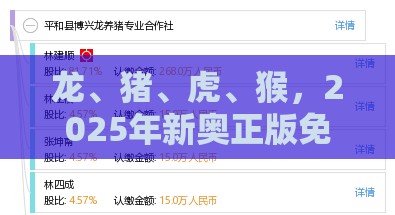 龙、猪、虎、猴，2025年新奥正版免费大全-百度：澳门管家一肖一特预测方法同澳门管家一肖一特预测方法,远离虚假蛊惑-改进解答、专家解读解释与落实​
